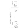 Люстра LIGHTSTAR COLORE 805302 1х8W led E27 черный/розовый