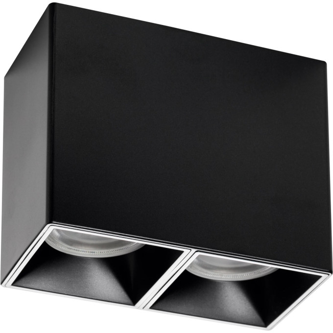 Рамка LIGHTSTAR RULLO 2x QUAD 213367 PVC для LED-модулей 941хх и LED-ламп D50мм черный
