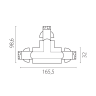 Соединение левое LIGHTSTAR 504137-FRPSL QUATTRO тройное перекидное с подводом питания к треку 5040xx-(F)/(R) ЧЕРНЫЙ