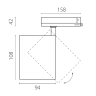 Светильник для трековой системы LIGHTSTAR ALTA BASE A5437QT36G